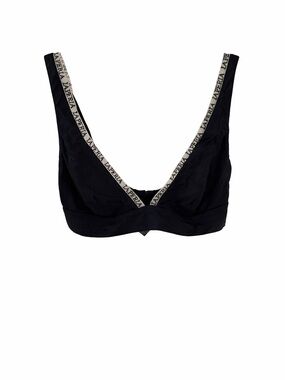 La Perla Black Bralette with Branded Logo Trim